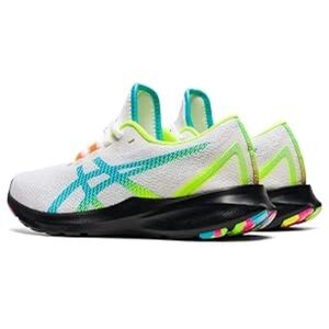 ASICS White and Neon Athletic Sneakers